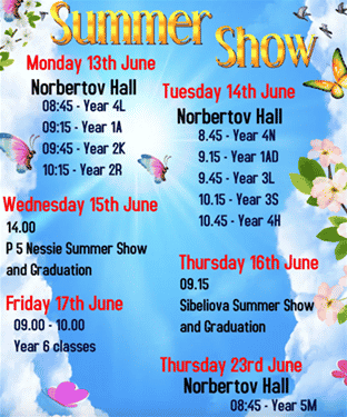 Summer Shows at Primary