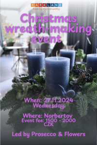 Christmas wreath-making workshop on Wednesday, November 27th, at Norbertov, led by the talented florists from Prosecco & Flowers.